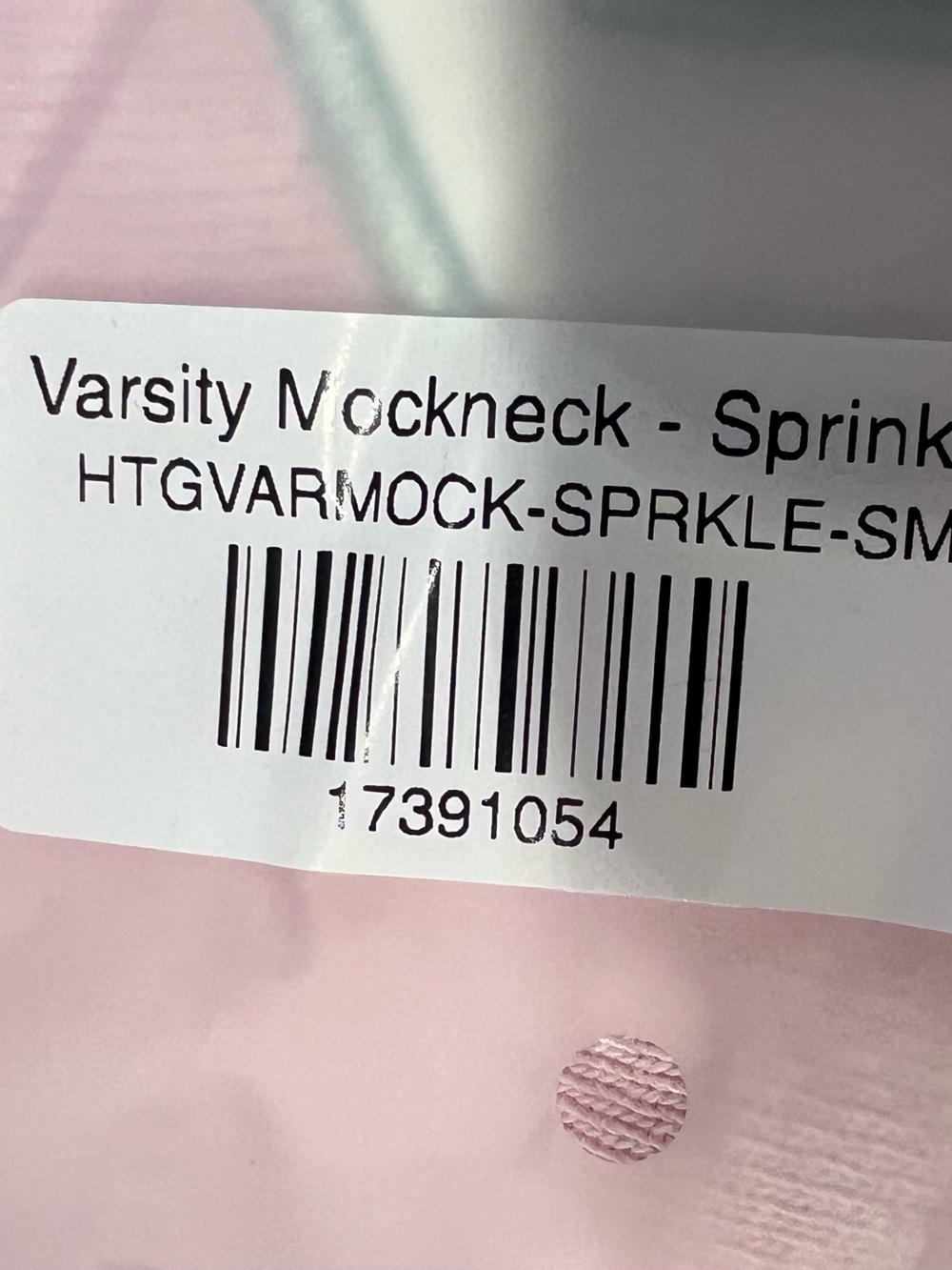 Parke SPRINKLE Pink Mockneck Sweatshirt with White Appliqué size S/M NWT - Picture 3 of 4